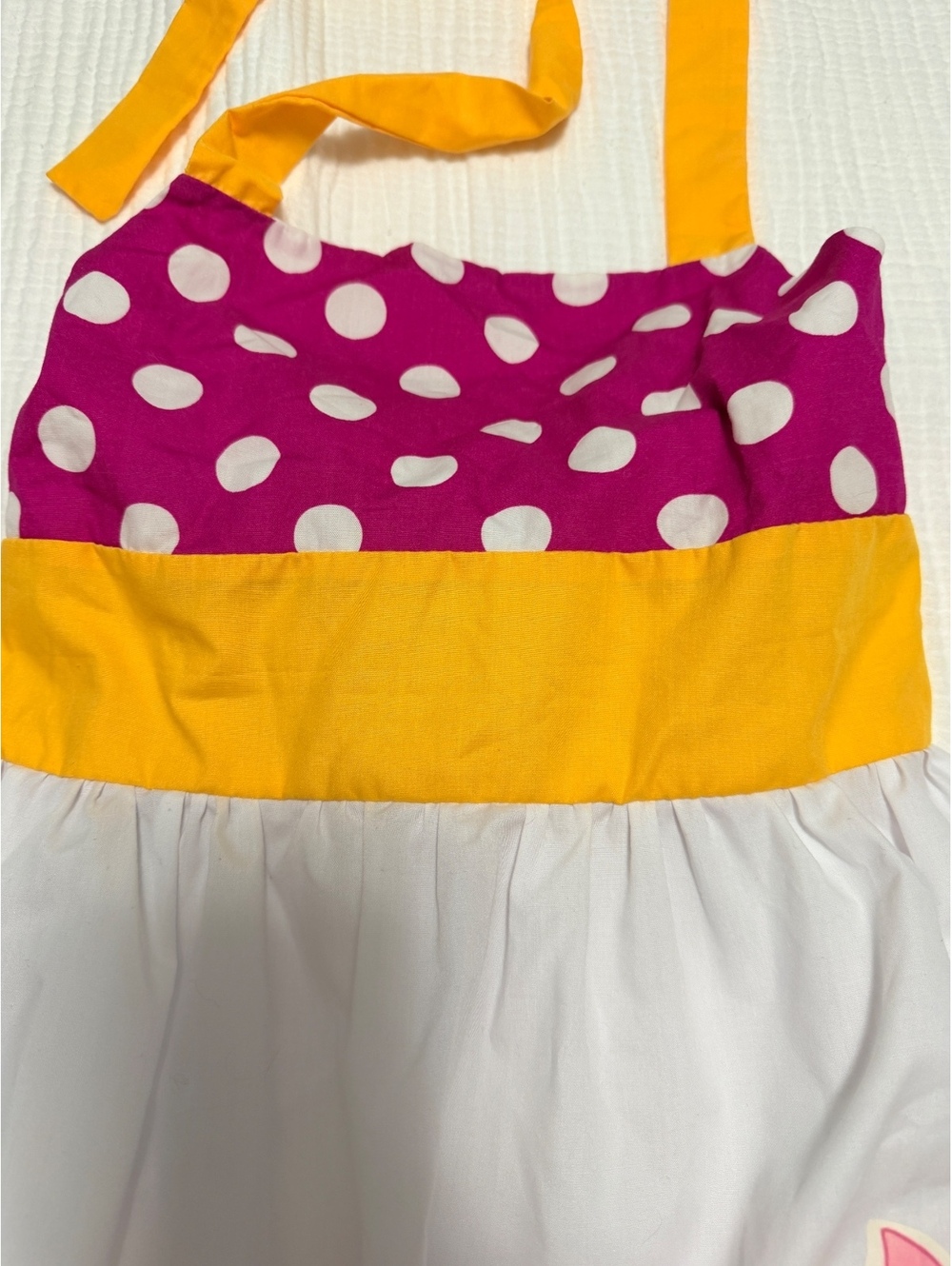 Piglet custom halter dress-5T-worn once - Picture 3 of 4